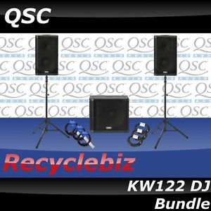 QSC KW122 DJ Bundle  KW181 Sub, Stands & Cables!