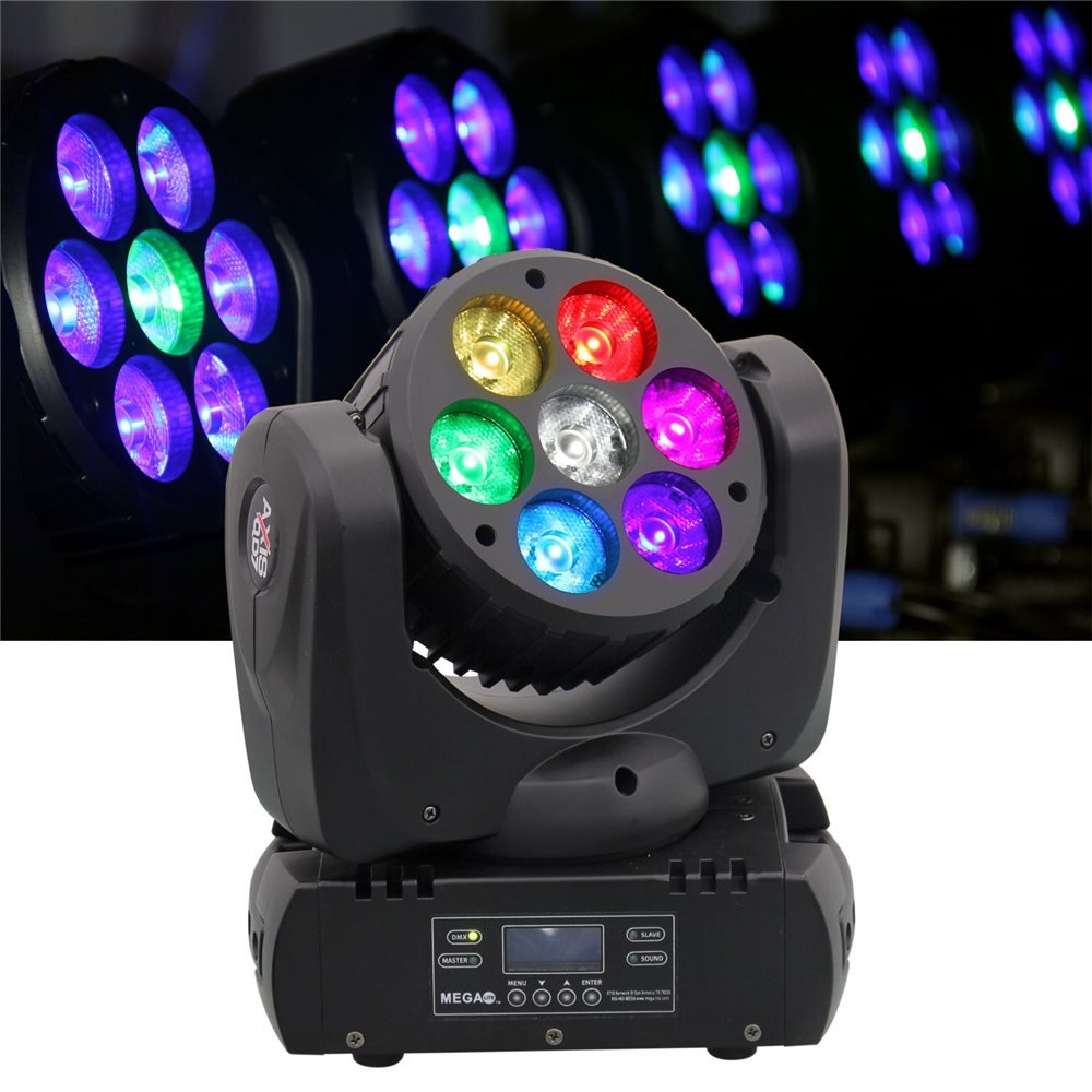 Mega-Lite Axis QD7 Moving Head RGBW LED Wash Light - New