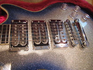 Ace Frehley Les Paul Guitar Silver Blue Burst Signed by Ace