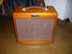 1992 Fender Japan Wood Champ Revearb CUSTOM EDITION Tube Mini Amplifier