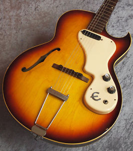 1966 Epiphone E-444TC Granada Cutaway Sunburst Hollow Guitar Free Shipping