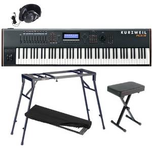 Kurzweil Pc3A8 88-note, Fully-weighted Hammer-action + 4 legs Stand + X Bench + Stereo Headphones + Dust Cover