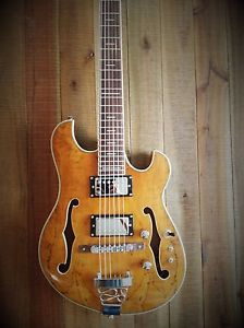 Custom Build Lengadoc Phish Tribute Semi Hollow - Spalted Honey