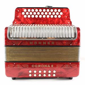 RARE HOHNER Corona II Classic button accordion with Straps (A16155)