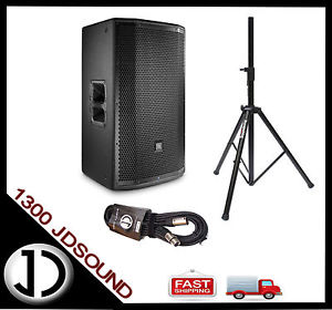 1X JBL PRX812W 12" powered speaker+ LIFT ASSIST speaker stand and cable