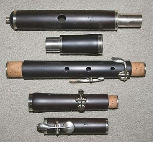 Antique 19th french rosewood "third" flute in F c.1845 - Restored plays A=435Hz