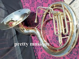 SOUSAPHONE BIG 25" BELL OF PURE BRASS IN GOLDN + MOUTHPC + CASE BOX + ACCESSORY