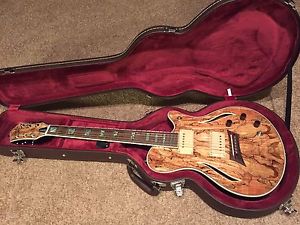 Michael Kelly Spalted Maple Hybrid Special W/ HARD SHELL CASE, Semi Hollow Piezo