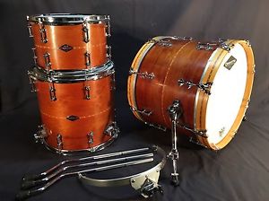 2010 Pre-Owned Craviotto Custom Shop Solid CherryWood 3-PC BeBop Outfit