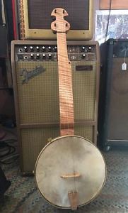 Minstrel Banjo by Martin Liebschner Jr -- Antique Replica -- Fretless and lefty
