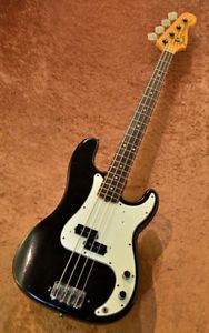Fender USA 1974 Precision Bass BLK/R w/hard case F/S Bass from Japan #E1058