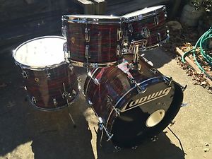 1968 Ludwig Super Classic 22/16/13/12 Psychedelic Red with 5x14 Supraphonic