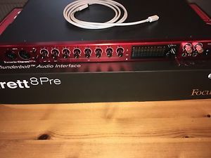 Focusrite Clarett 8Pre Thunderbolt Audio Interface +Free Apple Thunderbolt Cable