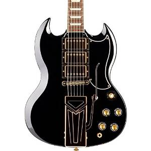 Gibson SG Standard 3-Pickup With Sideways Vibrola Tremolo Electric Guitar Ebony