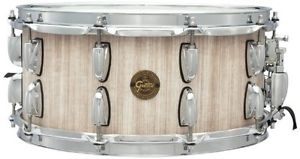 Gretsch Drums Gold Series S1-6514SSBBWH 14-Inch Snare Drum, Weathered White