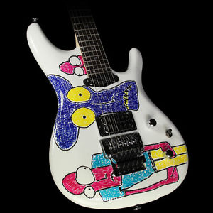 Ibanez Joe Satriani Limited Edition JSART2 Electric Guitar White and Hand Drawn
