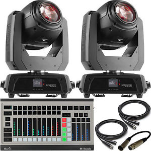 2x Chauvet DJ Intimidator Beam 140SR Moving Head + Martin M-Touch DMX Controller