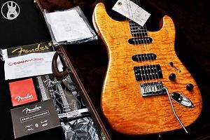 ✯CASE QUEEN✯ FENDER USA LTD 50th Stratocaster HSS Deluxe QMT AAA+ ✯Ebony✯2003✯