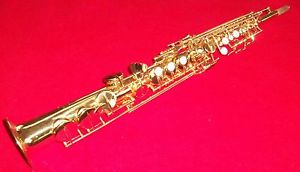 YANAGISAWA PRIMA VINTAGE SOPRANO SAXOPHONE RARE RE- LACQUER PADS JAPAN  870196