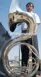 SOUSAPHONE-BIG-25-034-BELL-OF-PURE-BRASS-IN-CHROME-MOUTHPC-CASE-BOX-ACCESSORY