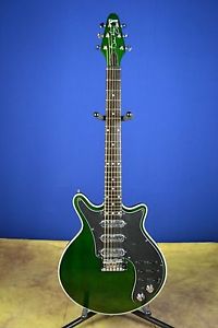 Burns Brian May Red Special in GREEN With Burns USA Hard Case Gold Strings 2004