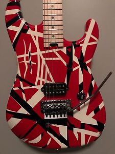 EVH Striped Series Guitar - Red, Black, and White