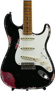 Fender Custom Shop 1957 Heavy Relic Stratocaster - Black over Pink Paisley