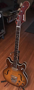 1966 Harmony H-27 Hollowbody Bass Guitar RARE! H-22