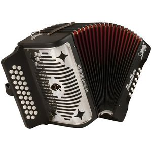 Hohner Panther 31-Key Diatonic Accordion Keys F Bb Eb Black Laquer Finish 3100FB