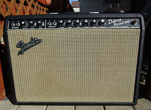 Vintage '65 Blackface Fender Deluxe Reverb, new caps/tubes, '80s speaker, EXC NR