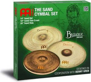 Meinl Byzance Vintage Series Benny Greb Sand Cymbal Set 14, 18, and 20 in.