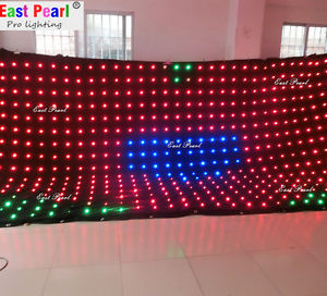 P18 3*5m led video curtain/screen/motion drape/Remote/SD/Backdrop for mobile dj