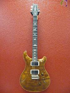 PRS Paul Reed Smith Custom 24 10 Top Electric Guitar, Black Gold, Case Included