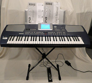 Korg PA500 Professional Arranger Keyboard, with Stand and Sustain Pedal, VGC
