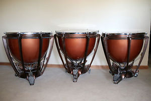 Set of 3 Premiere Timpani.  25 28 30.  Extended collars