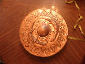 16" Antique rare Nipple Boss Gong Handcrafted Kimodo Dragon - Thai Bali Java ?