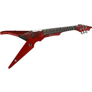Earthenware 6-String Fretted Viper Electric Violin Deep Red Quilt Exotic Top