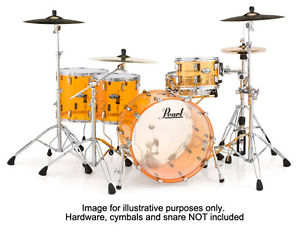 Pearl 22,10,12,16 Crystal Ritmo Acrílico Juego De Carcasas, Mandarina Vasos