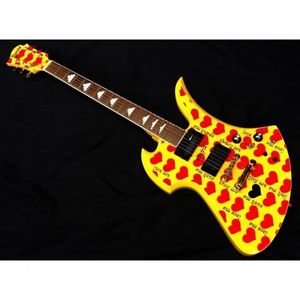 Burny MG-145S HY Yello Heart MG Series Second Hand Electric Guitar From Japan
