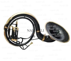 SOUSAPHONE Bb PITCH BLACK LACQUERED + BRASS POLISHED FOR SALE Bb PITCH W/ BAG