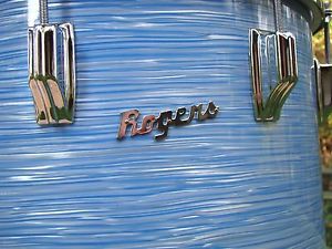 ROGERS 14x14 Sky Blue Ripple Pearl Floor Tom Drum, Beautiful, Museum quality