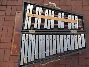 Antique J.C. "Deagan Special"  Orchestra Bells Xylophone Complete in Wood Case