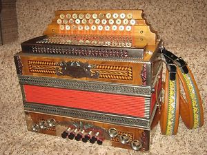 Authentic Slovenian 3 Row Diatonic Button Box Accordion Alojz Prostor Bb,Eb,Ab