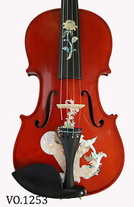 Antonio-Angel Inlay Handmade - Solid Flamed Maple Violin 4/4 Advanced Level 1253