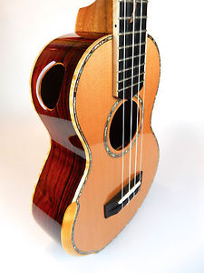 MAESTRO Concert Ukulele, UC-CO S B, Cedar/Cocobolo, Soundport, Bevel