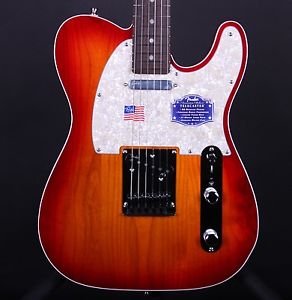 Fender American Deluxe Telecaster Antique Cherry Burst w/Case Guitar Tele #6956