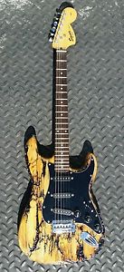 CUSTOM UNIQUE 1 0F A KIND SOLID BODY HAND CRAFTED WOOD STRAT STYLE GUITAR