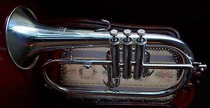 Yamaha 631GS Silver-plated Flugelhorn with Case and Yamaha 11F4 Mouthpiece