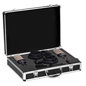 AKG C314 Multi-Pattern Condenser Microphones Matched Pair Stereo Set w/ Case