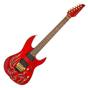 Dame Exceed LHS Lee Hyun Suk Signature Electric Guitar Dragon MOP Red Flame Top
